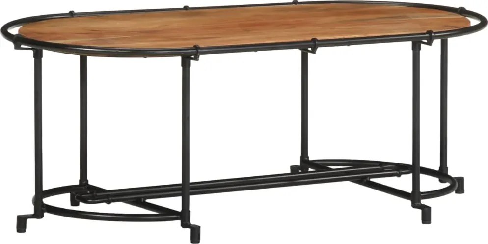 vidaXL tömör akácfa dohányzóasztal 110 x 55 x 40 cm