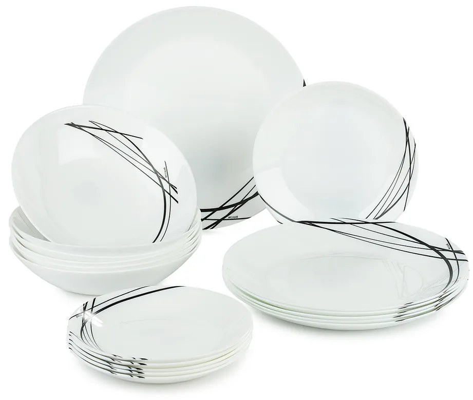 Domitille Noir 18-részes étkészlet