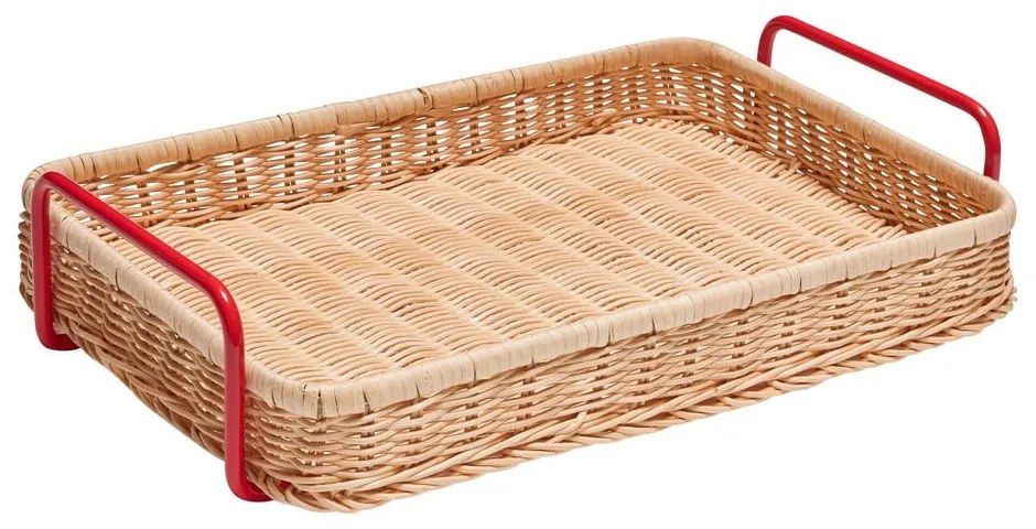 Rattan szervírozó tálca 27x42 cm Splint – Hübsch