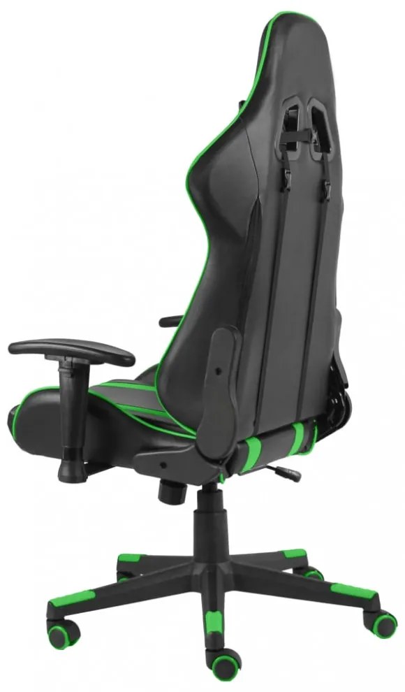 zöld PVC forgó gamer szék