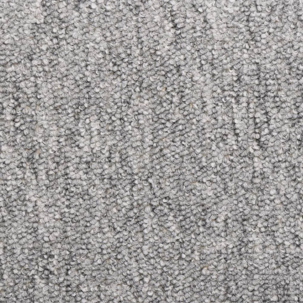 15 db világosszürke lépcsőszőnyeg, téglalap alakú széllel, 65 x 21 x 4 cm