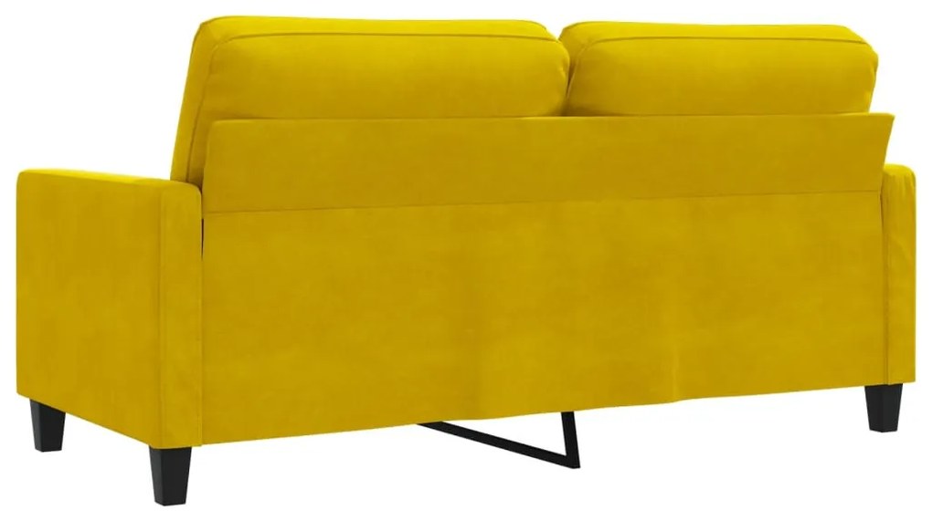 vidaXL kétszemélyes sárga bársony kanapé 140 cm