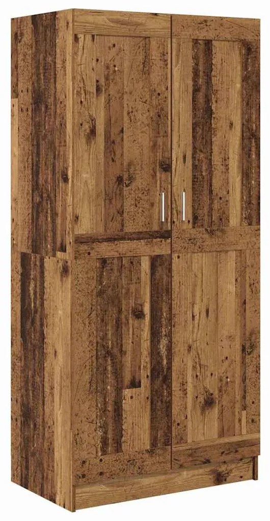 Ruhásszekrény polcokkal Öreg fa 82.5 x 51.5 x 180 cm Faanyag