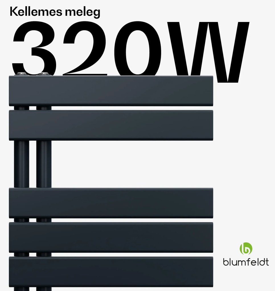 Blumfeldt Fairmont radiátor, 45 x 80 cm, falra szerelhető, modern kivitel, meleg víz