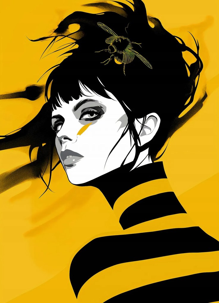 Poszter 20,5x28,4cm Sárga kecses