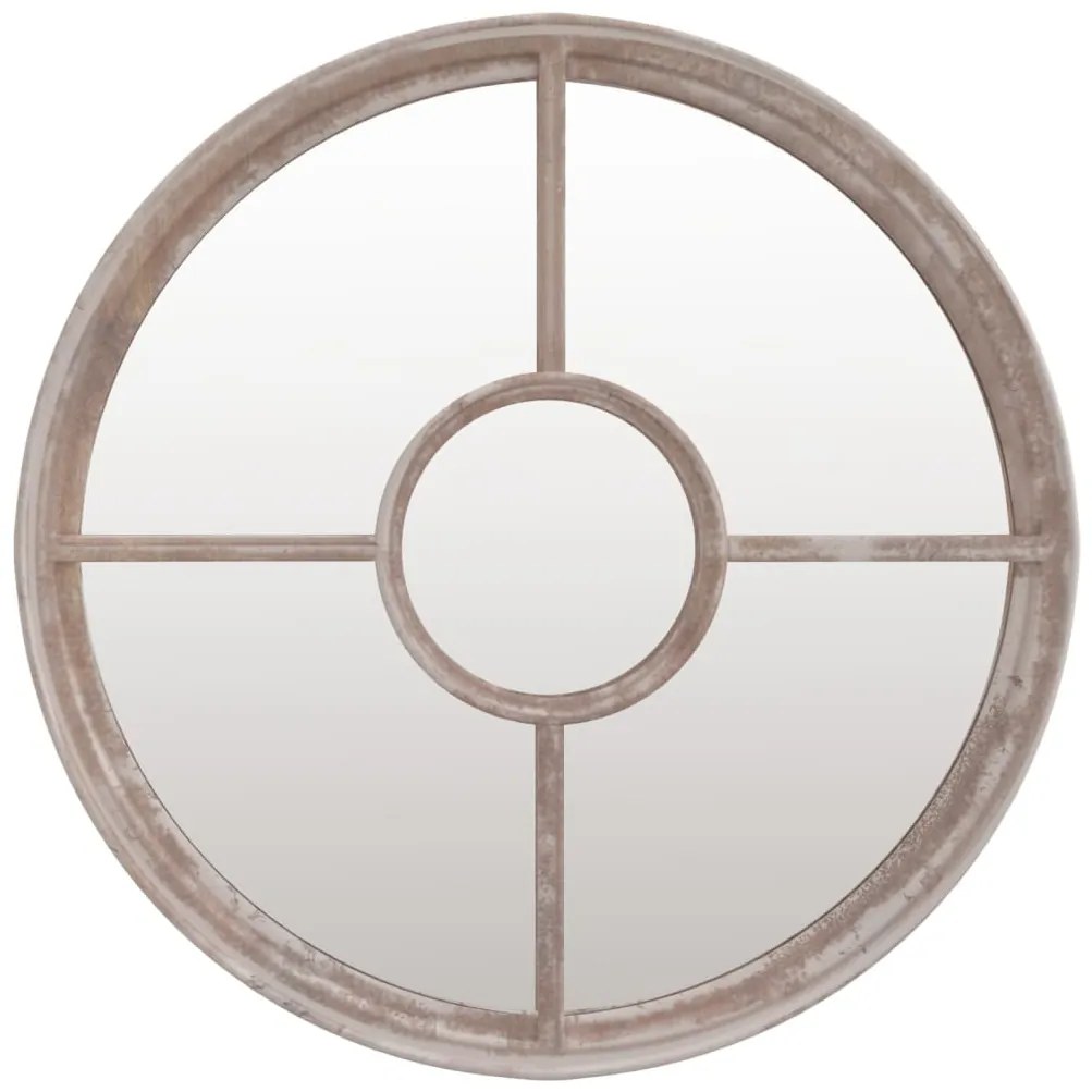 homokszínű kerek vas beltéri tükör 40 x 4 cm