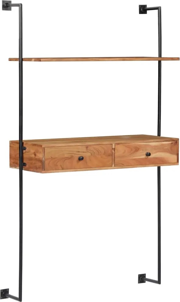 vidaXL tömör akácfa fali pult 90 x 40 x 170 cm