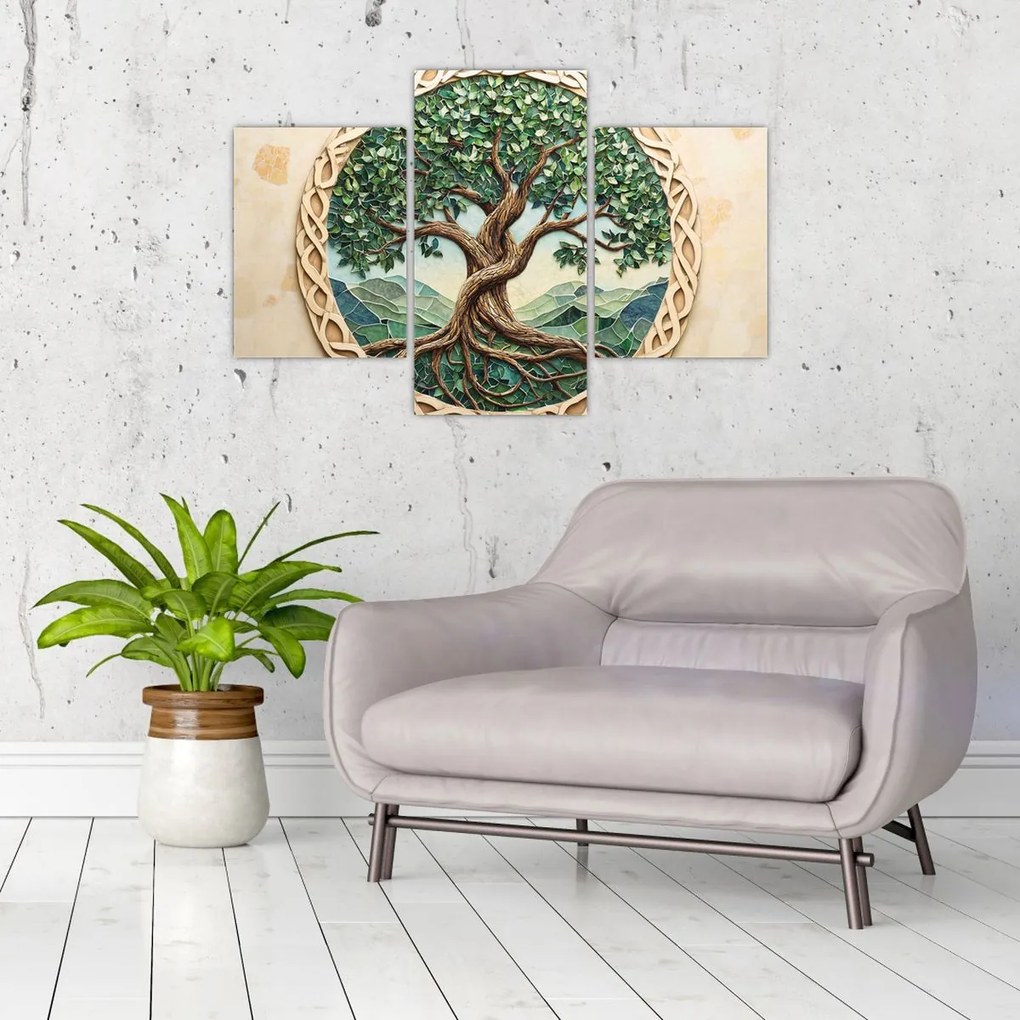 Kép – Fonott életfa (90x60 cm)