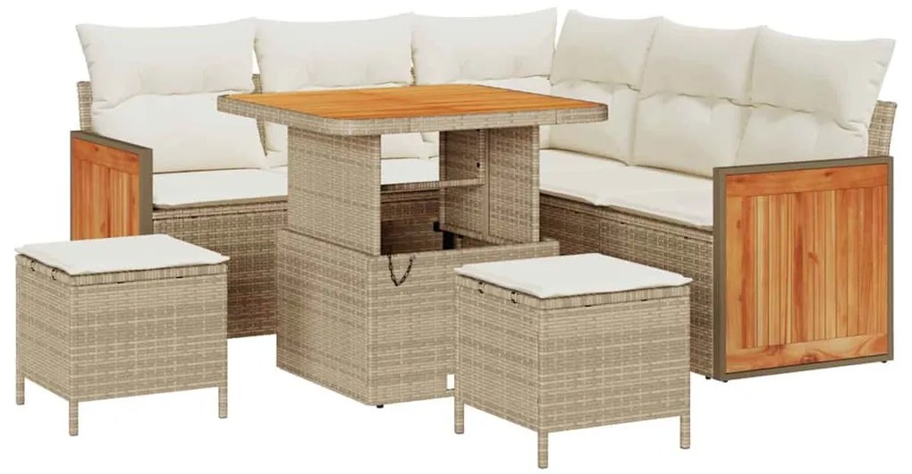 Kerti Kanapé Szett 8 pcs Beige és krém 80 x 80 x 71 cm