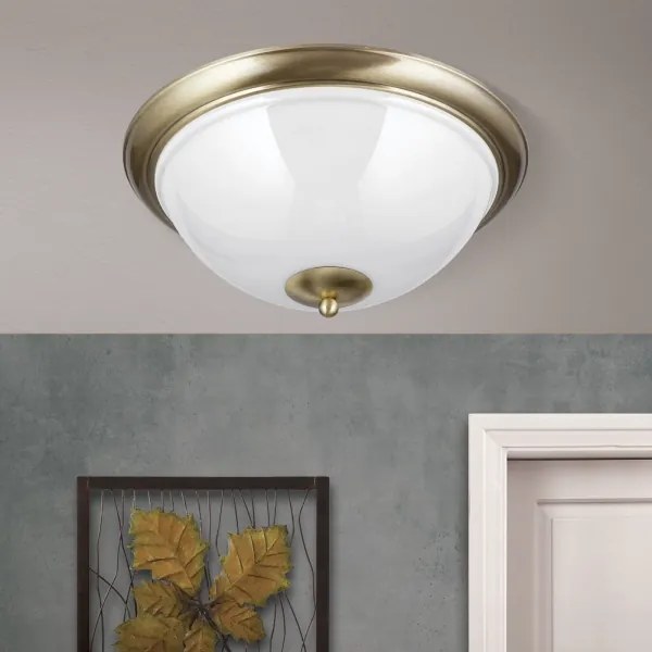 Orion DL 7-677/50 - Mennyezeti lámpa AUSTRIAN OLD LAMP 3xE27/60W/230V bronz/fehér