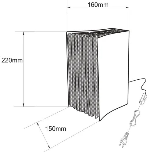 Lucide 78596/01/30 - Asztali lámpa LIVRET 1xE14/25W/230V