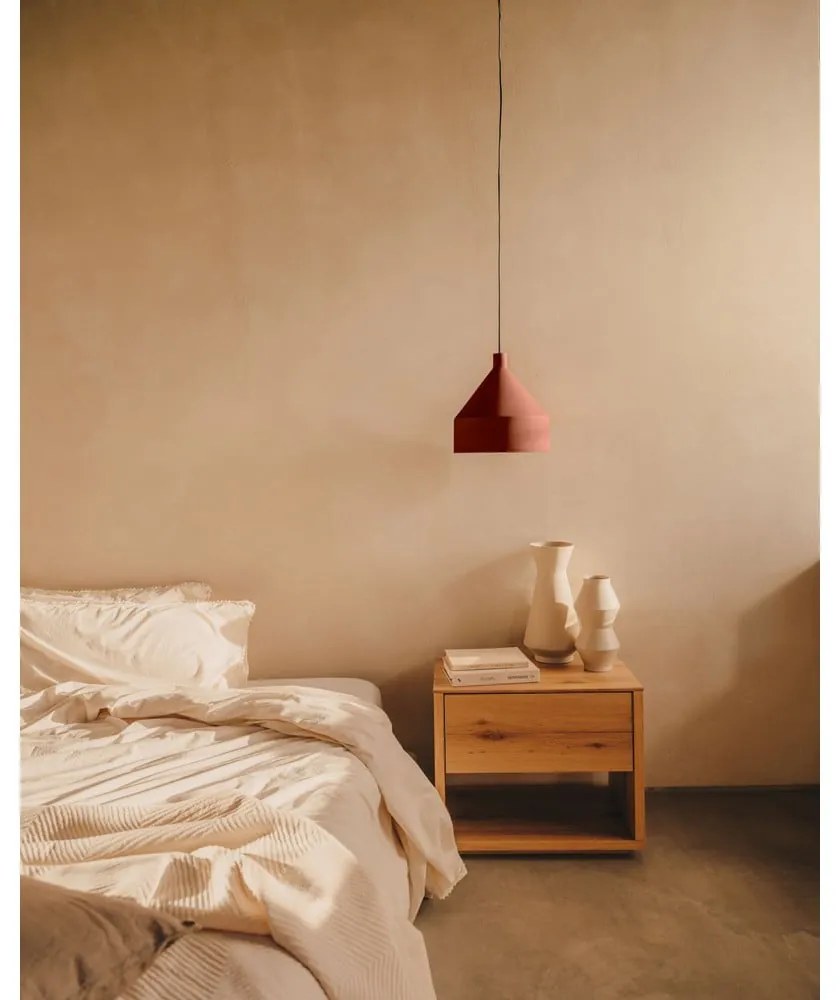 Terrakotta színű függőlámpa fém búrával ø 30 cm Peralta – Kave Home