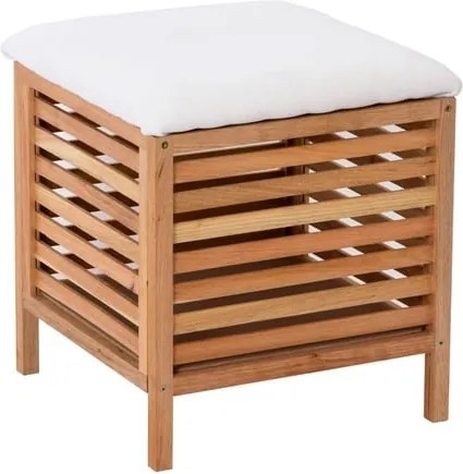 Puff Naturel Home 45x50x45 cm diófa mat HOMETAB
