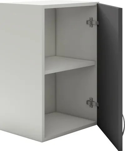Benita 1 ajtós Felső konyhaszekrény Antracit-Fehér 40x30x60 cm