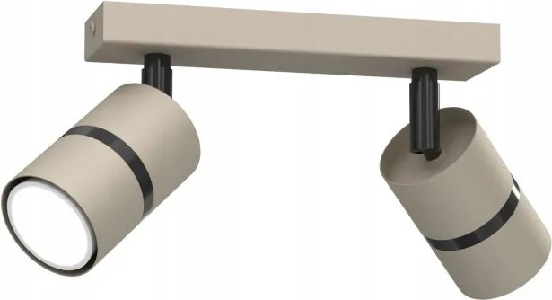 Mennyezeti Lámpa Aurora Black Bézs 2 Spot Állítható Léc Modern