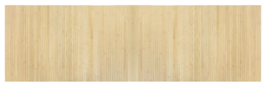 négyszögletű világos természetes bambusz szőnyeg 60 x 200 cm