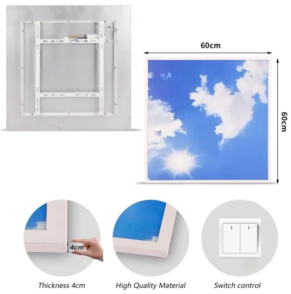 Brilagi - SLIMFRAME LED mennyezeti lámpatest 58W/230V 60x60 cm ezüst/kék