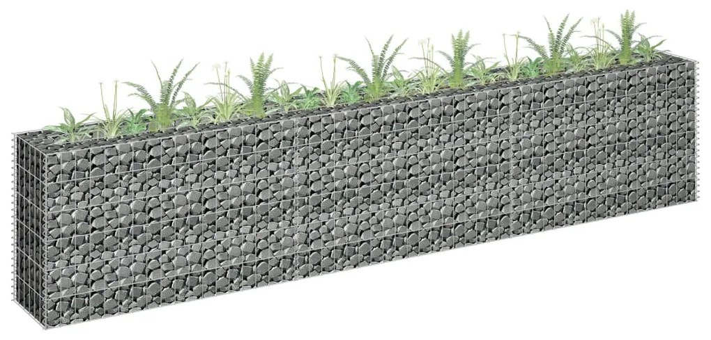 Horganyzott acél gabion magaságyás 270 x 30 x 60 cm