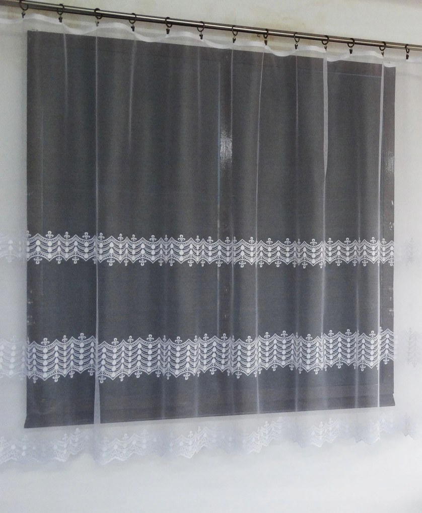 Mg Függöny jacquard 618/337 Fehér 350x160 M szalaggal