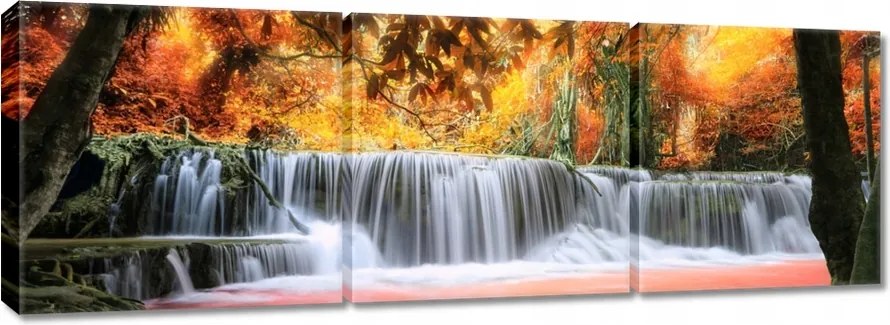 Vászonkép 90x30 Narancssárga vízesés