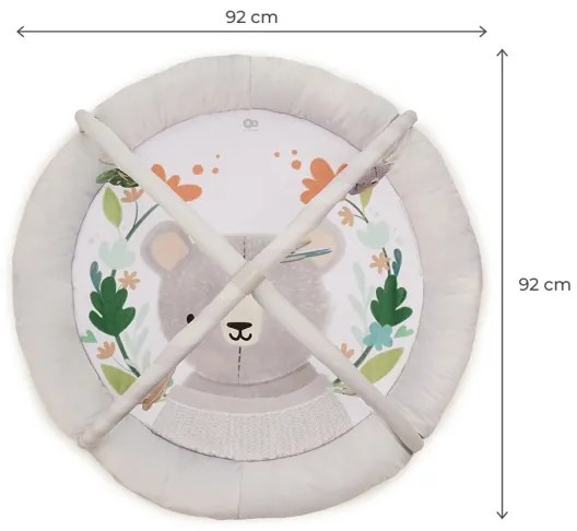 KINDERKRAFT - Gyerek játszószőnyeg COZYPLAY szürke