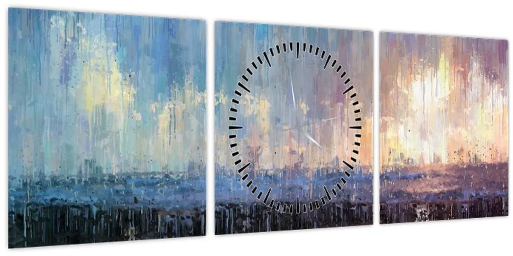 Kép - Absztrakció (órával) (90x30 cm)