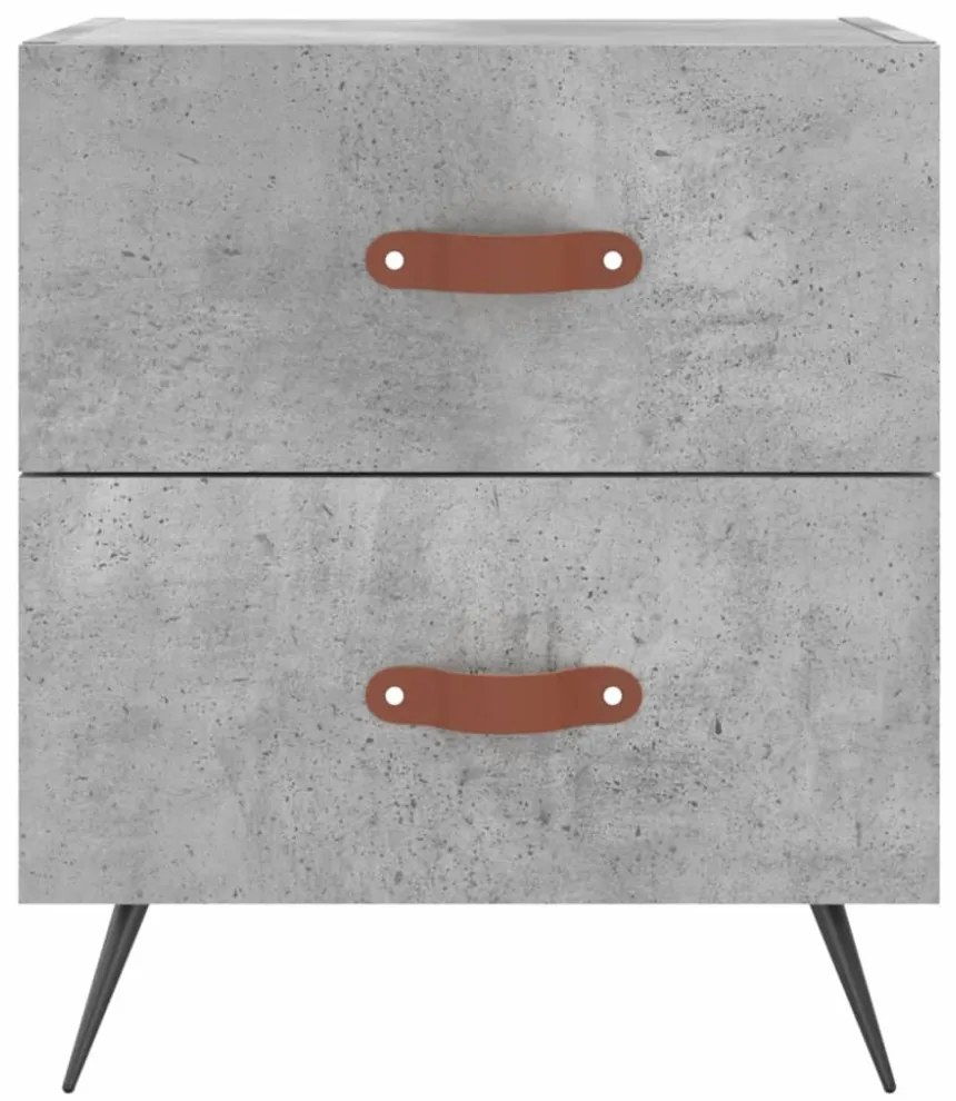 betonszürke szerelt fa éjjeliszekrény 40 x 35 x 47,5 cm
