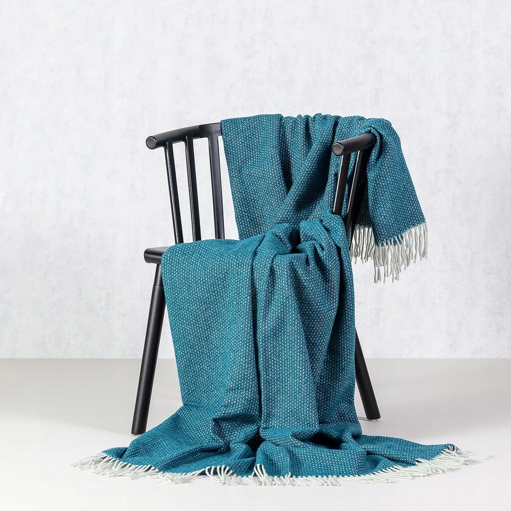 Dekoria Merinos pléd 140x200cm tengerészkék