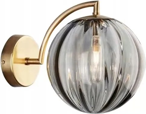 Fali lámpa Grenada szürke sárgaréz szürke üveg E14 modern stílus