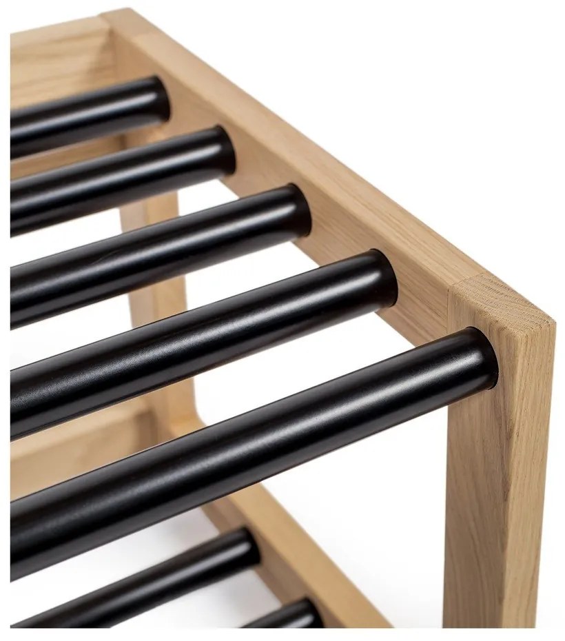 Fekete-natúr színű fém cipőtartó - Woodman