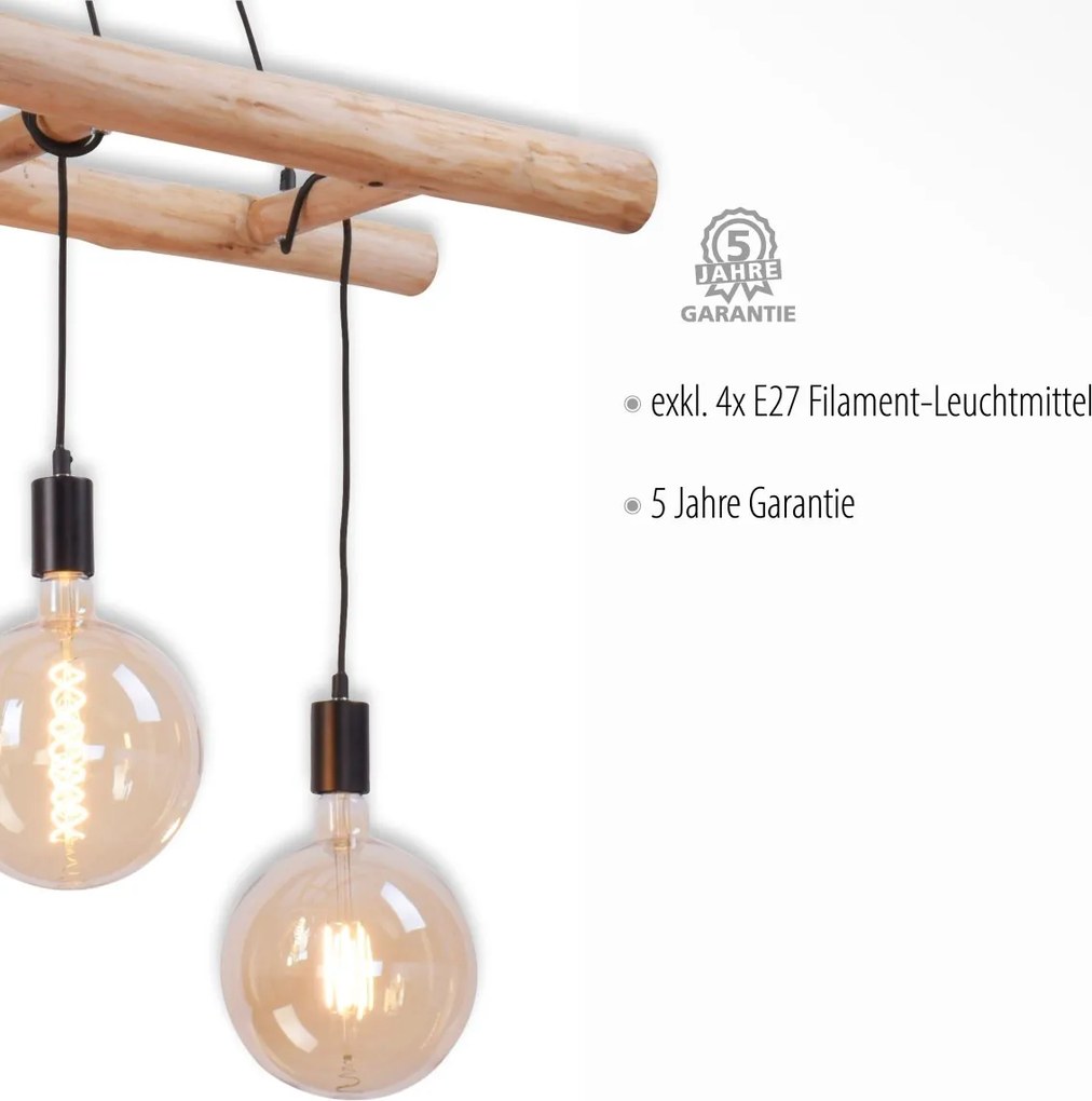 Paul Neuhaus loft függeszték edgar fekete fa pln15025-18