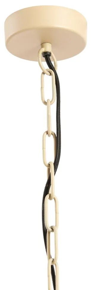 Natúr színű függőlámpa fa búrával ø 40 cm Kabinda – Light &amp; Living