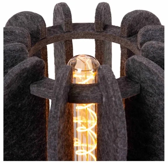 Lucide 45592/01/36 - Asztali lámpa RAFAL 1xE27/40W/230V fekete/szürke