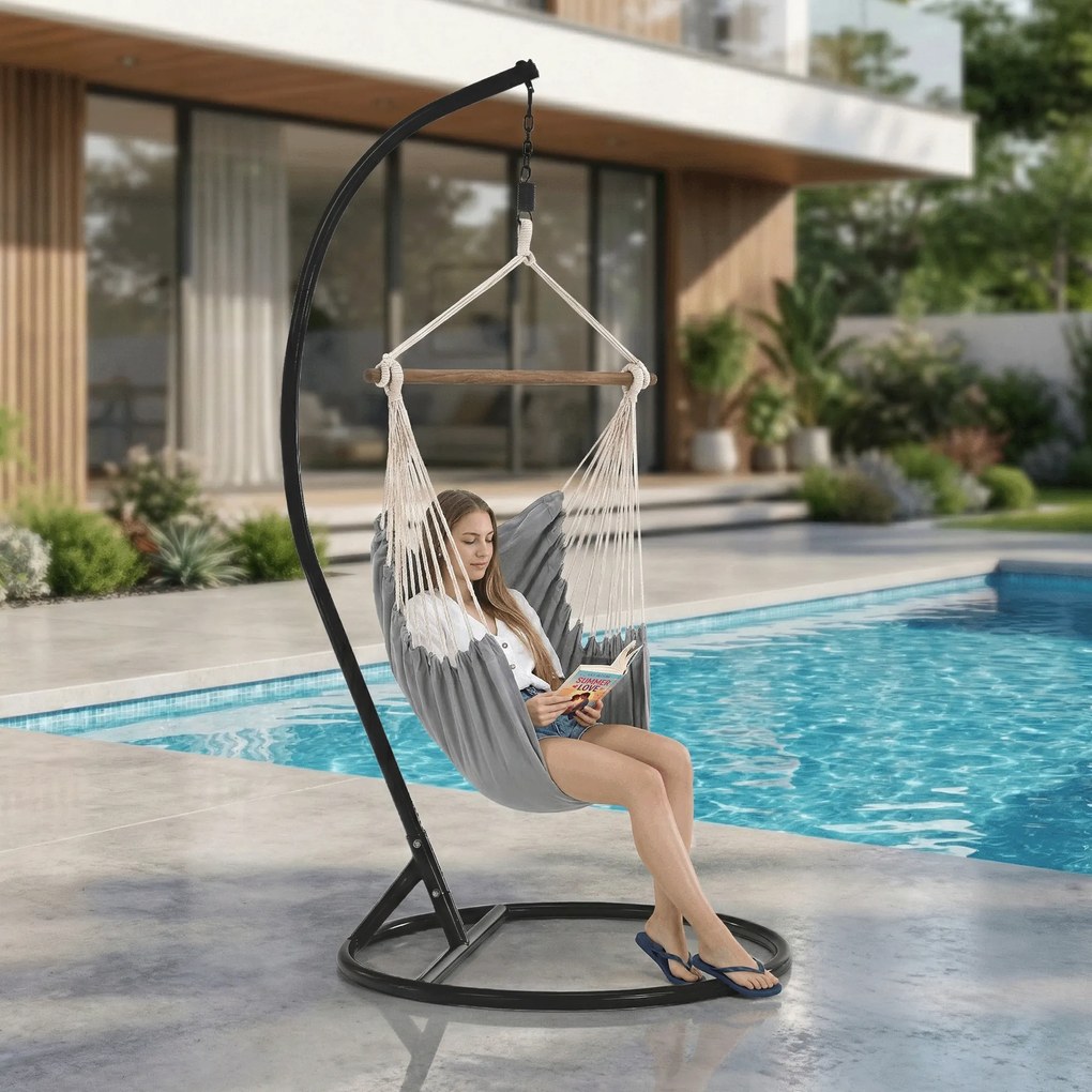 Állvány a függőágyra, fekete, OTAN NEW TYP 2