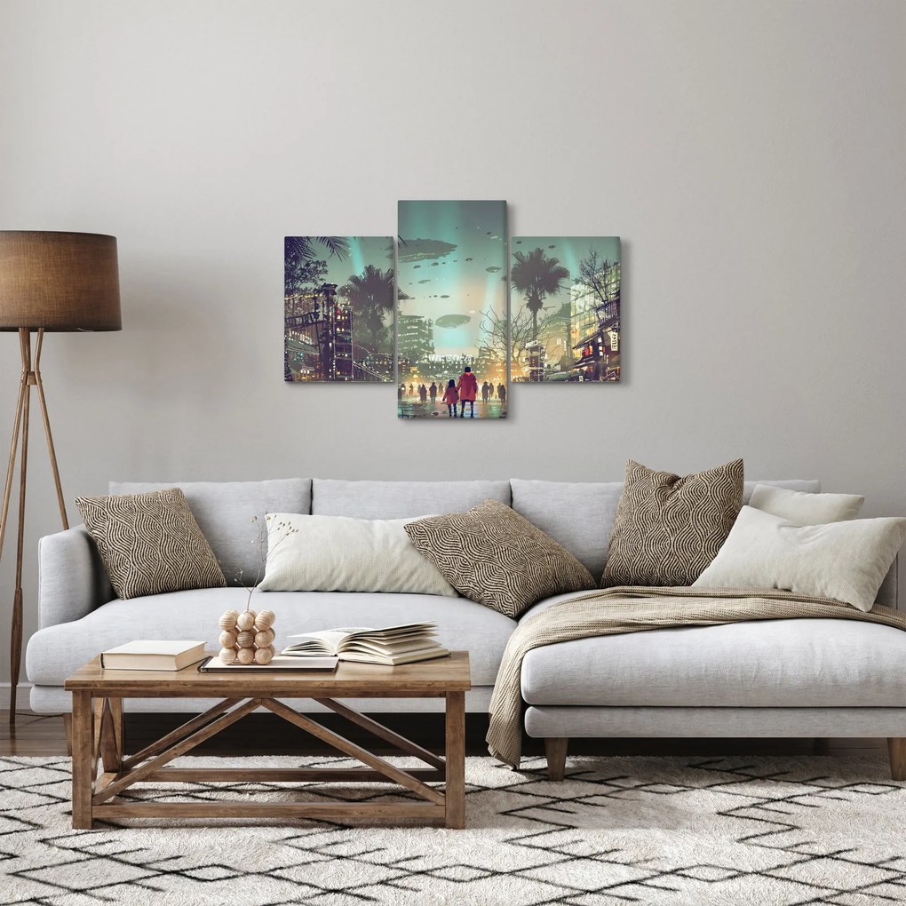 Kép - egy város a jövőben (90x60 cm)