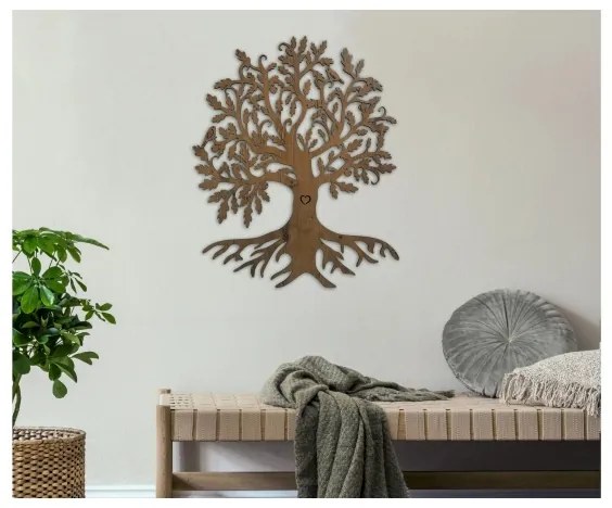 Li-Go 5739/DUB2 - LED fényerőszabályozható fali dekoráció LED/10W/230V 68x80 cm tölgy