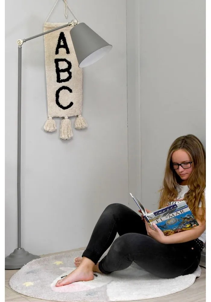 Mosható-kézi szövésű pamut gyerek szőnyeg ø100 cm Believe in Yourself – Lorena Canals