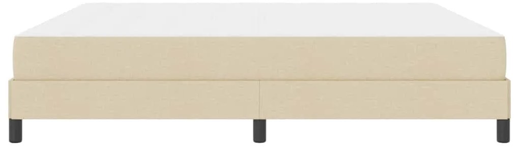 Boxrugós ágy matracmal Krém 200 x 200 cm szövet