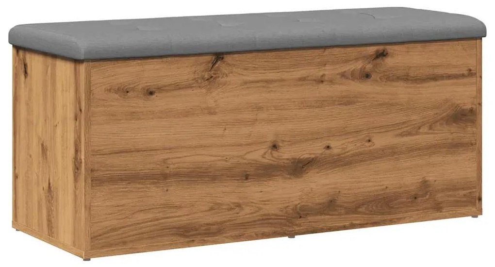 kézműves tölgy szerelt fa tárolópad 102x42x45 cm