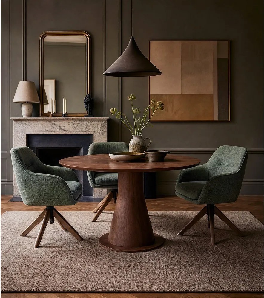 Zöld kárpitozott étkezőfotel szett 2 db-os Avola – Unique Furniture
