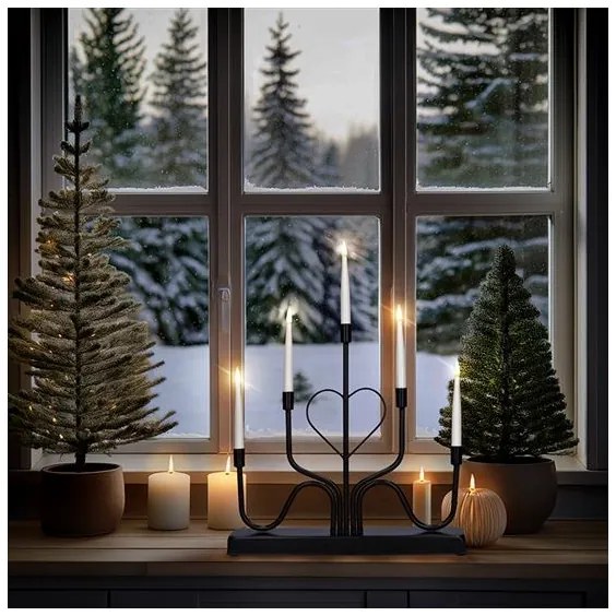 Solight 1V280 - LED karácsonyi gyertyatartó 5xLED/2xAA meleg fehér