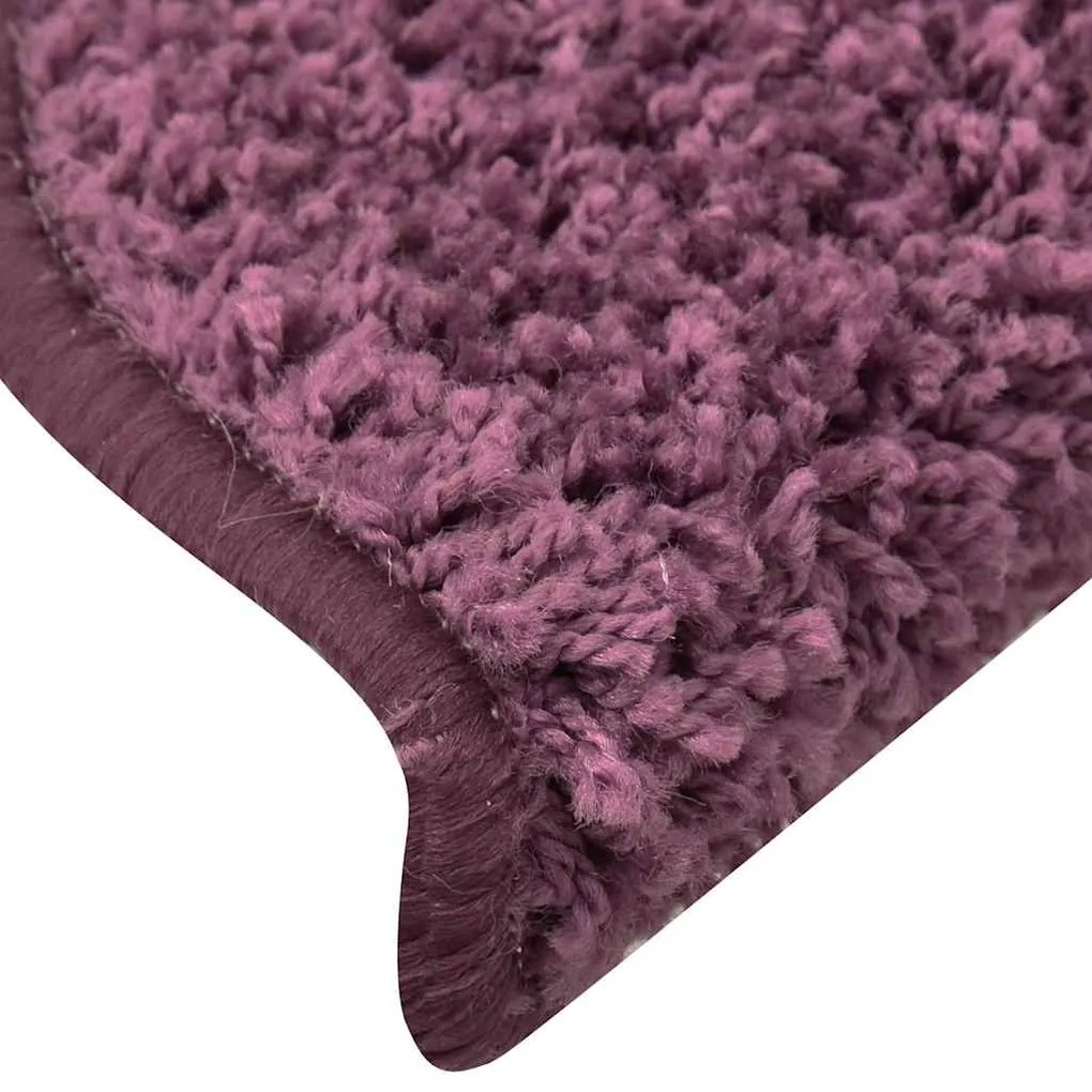 30 db sötétlila félkör alakú lépcsőszőnyeg 65 x 21 x 4 cm, nagy