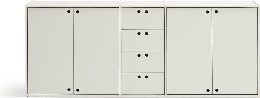 Krémszínű komód 197x80x40 cm Wally – Teulat