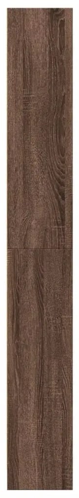 barna tölgy színű szerelt fa könyvszekrény 80 x 24 x 176 cm
