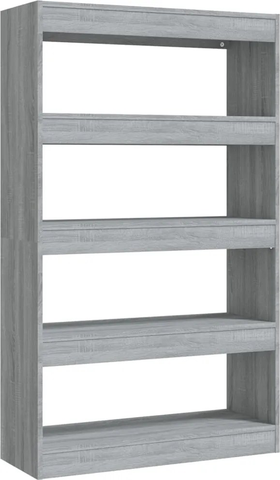 vidaXL szürke sonoma színű fa könyvszekrény/térelválasztó 80x30x135 cm