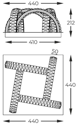 Zuma Line MX3274-4-3GT TULA LED mennyezeti lámpa 23,5W 230V arany