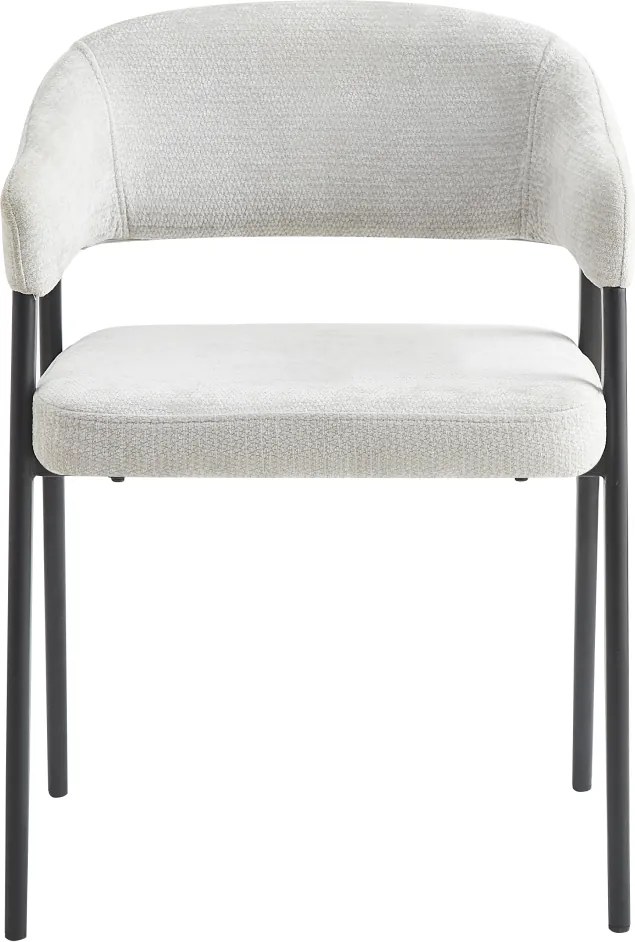 Dizájner étkezőszék, világosszürke/fekete, NIZAR TYP 2