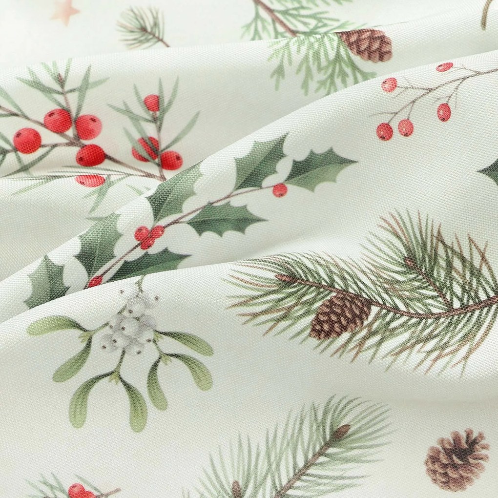 Goldea karácsonyi teflon szövet terítőknek - téli ágacskák 160 cm