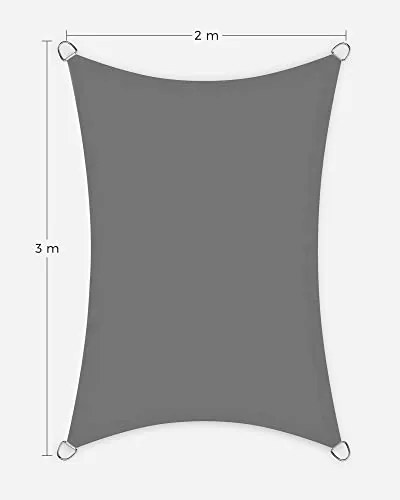 Napvitorla 2x3 m füstszürke