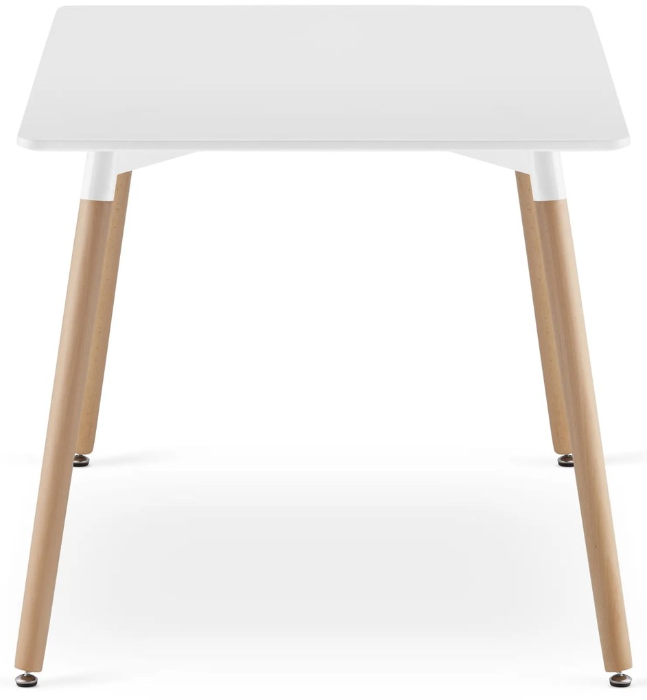 Étkező garnitúra 1 + 4, ADRIA 120x80cm fehér asztal + BALI MARK szék szürke